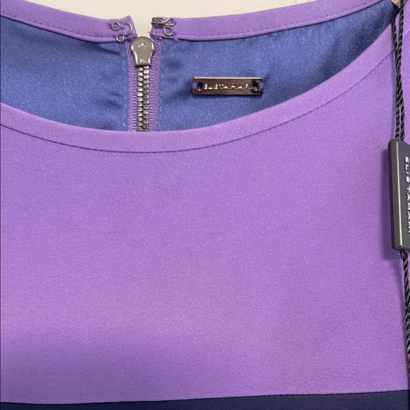 Elie Tahari Navy and Purple Sheath Dress new with tags size 6 - Picture 4 of 7